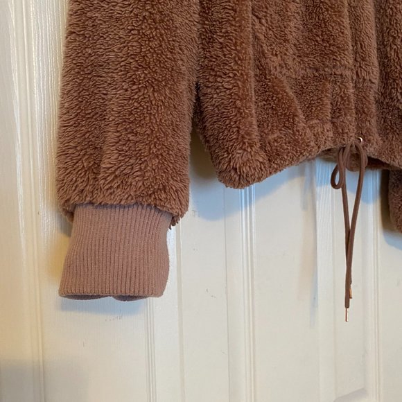 Dusty Rose Sherpa Hoodie - Picture 3 of 9